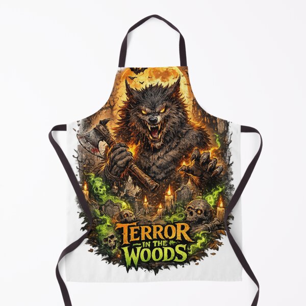 Item preview, Terror in the Woods – Savage Werewolf Halloween Horror T-Shirt designed and sold by D.Shop.