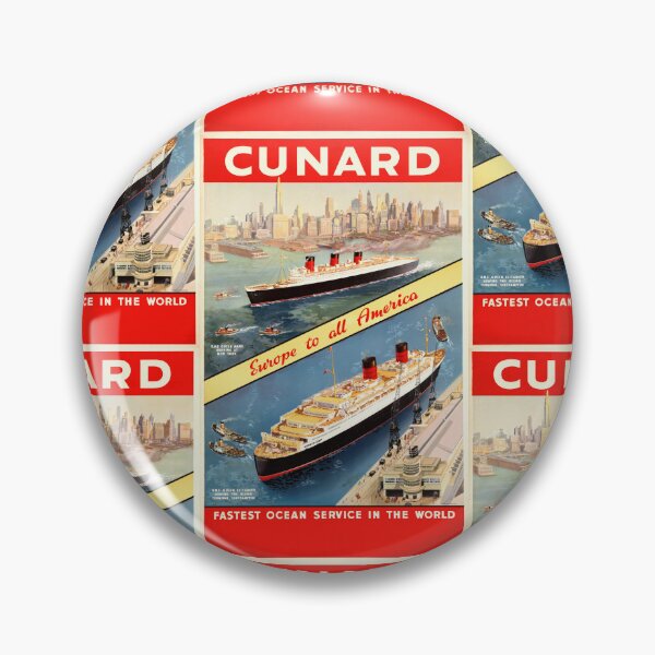 Item preview, Vintage Cunard Line Travel Poster | Art Deco Ocean Liners | RMS Queen Mary & Queen Elizabeth | Mid-Century Cruise Decor designed and sold by artofuniverse.