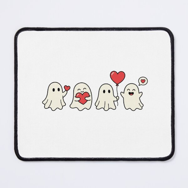 Item preview, Cute Little Ghosts Holding Hearts Valentine Spooky Love designed and sold by raedattia.