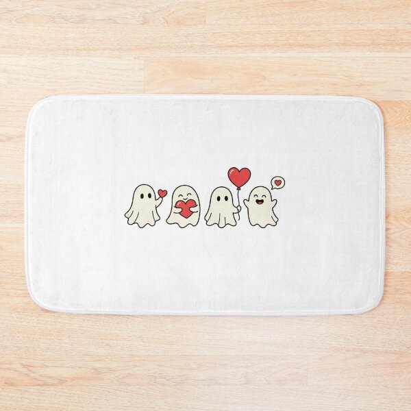 Item preview, Cute Little Ghosts Holding Hearts Valentine Spooky Love designed and sold by raedattia.