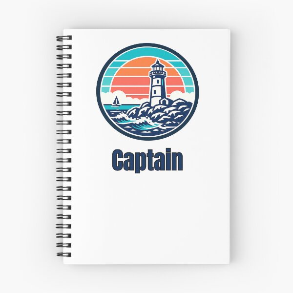 Item preview, Vintage Captain Lighthouse Logo | Retro Coastal Sailing & Nautical Design designed and sold by Timber-Trail.