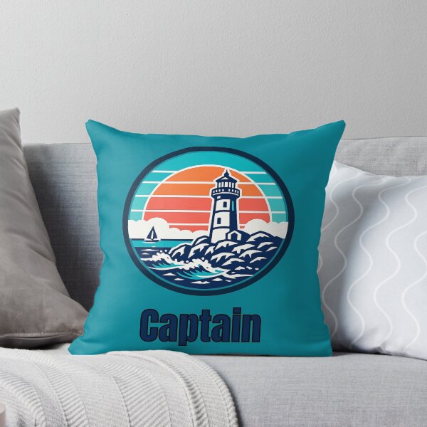 Item preview, Vintage Captain Lighthouse Logo | Retro Coastal Sailing & Nautical Design designed and sold by Timber-Trail.
