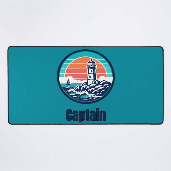Item preview, Vintage Captain Lighthouse Logo | Retro Coastal Sailing & Nautical Design designed and sold by Timber-Trail.