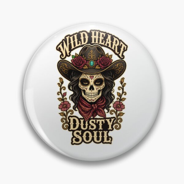 Item preview, Wild Heart Dusty Soul Cowgirl Skull designed and sold by Lobory.