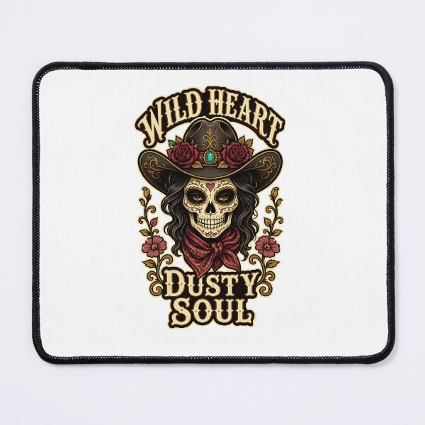 Item preview, Wild Heart Dusty Soul Cowgirl Skull designed and sold by Lobory.