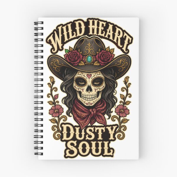 Item preview, Wild Heart Dusty Soul Cowgirl Skull designed and sold by Lobory.