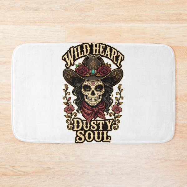 Item preview, Wild Heart Dusty Soul Cowgirl Skull designed and sold by Lobory.