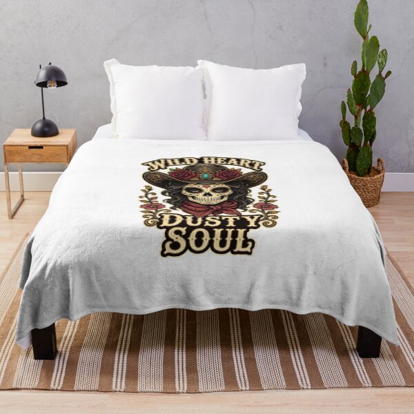 Item preview, Wild Heart Dusty Soul Cowgirl Skull designed and sold by Lobory.