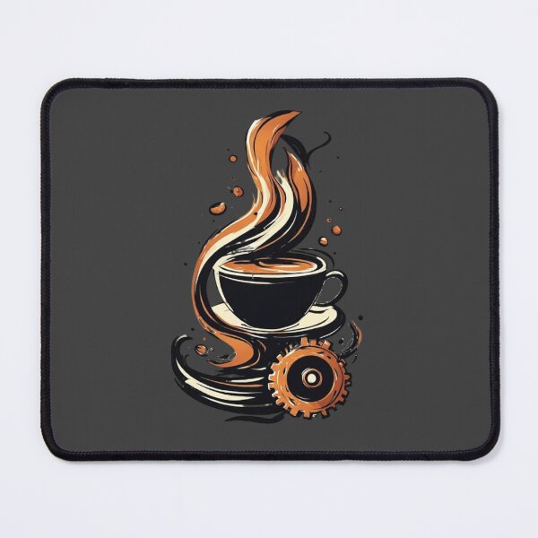Item preview, Barista Mechanics - Steampunk Coffee Cup & Steam Swirl_01 designed and sold by Shift-Bloom.