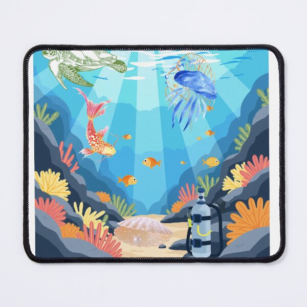 Item preview, Cute Underwater Ocean Illustration – Sea Life Aesthetic Art | Colorful Marine Design designed and sold by Emanartstudio14.