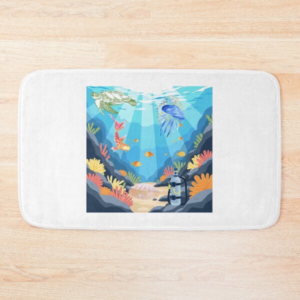 Item preview, Cute Underwater Ocean Illustration – Sea Life Aesthetic Art | Colorful Marine Design designed and sold by Emanartstudio14.
