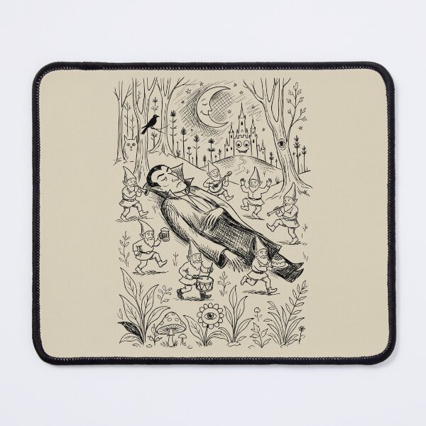 Item preview, Gnomes Carry Sleeping Giant - Whimsical Horror designed and sold by bapupa.