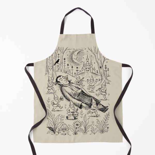 Item preview, Gnomes Carry Sleeping Giant - Whimsical Horror designed and sold by bapupa.