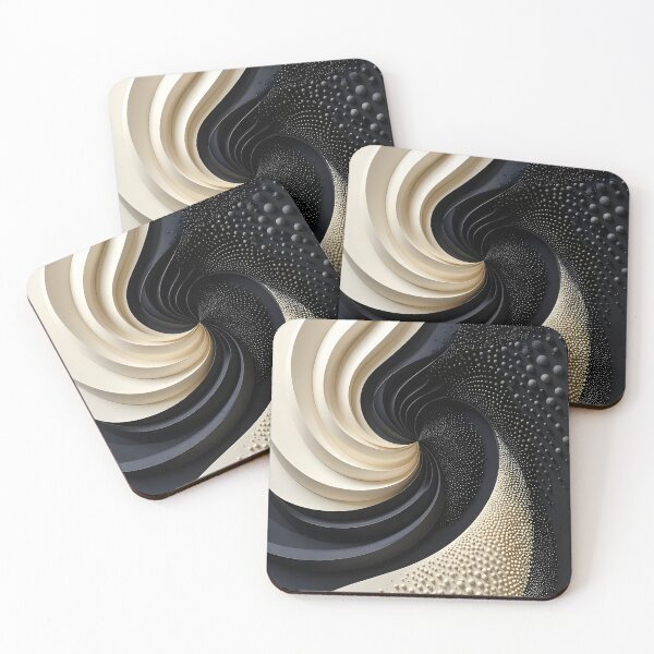 Item preview, Swirling Black and White Wave Patterns designed and sold by Vicky Brago-Mitchell®.