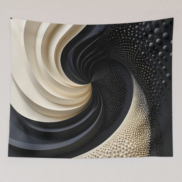 Item preview, Swirling Black and White Wave Patterns designed and sold by Vicky Brago-Mitchell®.