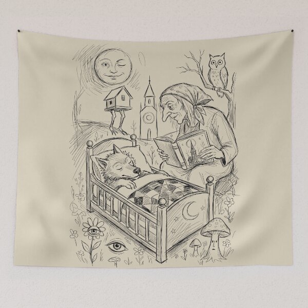 Item preview, Grandmother Moon Tale - Whimsical Horror designed and sold by bapupa.