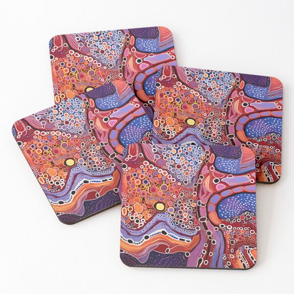 Item preview, Crimson Flow Mosaic | Contemporary Organic Abstract designed and sold by GrinGalore.
