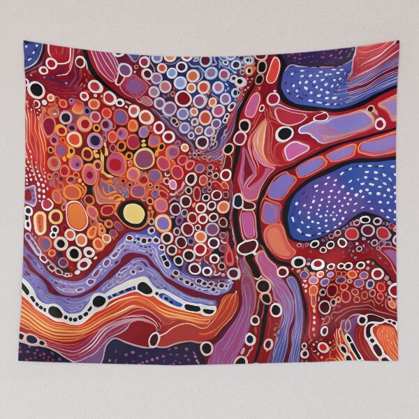 Item preview, Crimson Flow Mosaic | Contemporary Organic Abstract designed and sold by GrinGalore.