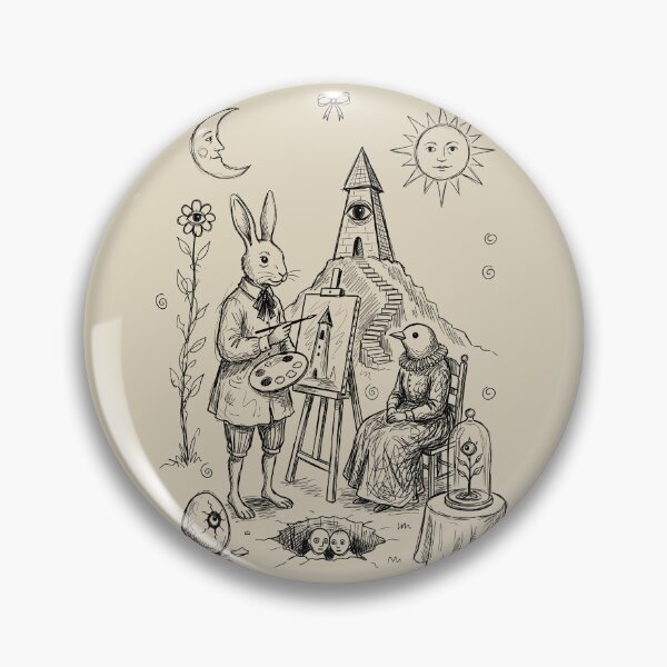 Item preview, Haunted Bunny Painter - Whimsical Horror designed and sold by bapupa.
