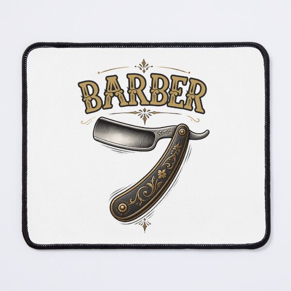 Item preview, Retro Barber Block Typography and Vintage Straight Razor designed and sold by Barber MD Culture.
