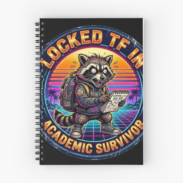 Item preview, Jimothy Raccoon - Locked In Academic Survivor designed and sold by SisuPrintsCo.