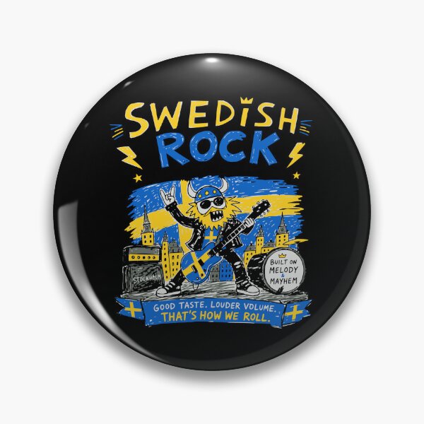 Item preview, Swedish Rock T-Shirt | Funny Viking Guitarist Sweden Rock Music Gift designed and sold by Popstudio85.