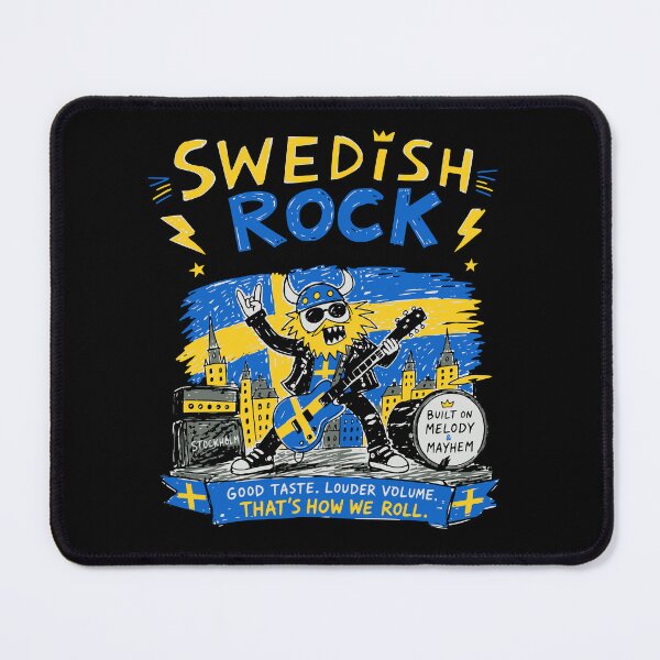 Item preview, Swedish Rock T-Shirt | Funny Viking Guitarist Sweden Rock Music Gift designed and sold by Popstudio85.