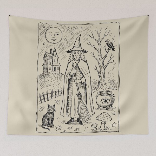 Item preview, Lonely Forest Witch - Whimsical Horror designed and sold by bapupa.