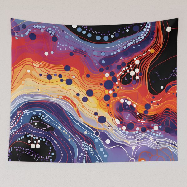 Item preview, Solar River | Vibrant Organic Abstract Flow designed and sold by GrinGalore.