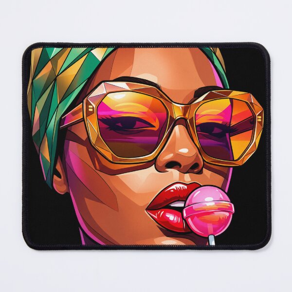 Item preview, Neon Glam Candy Muse Mouse pad designed and sold by Designertanya.