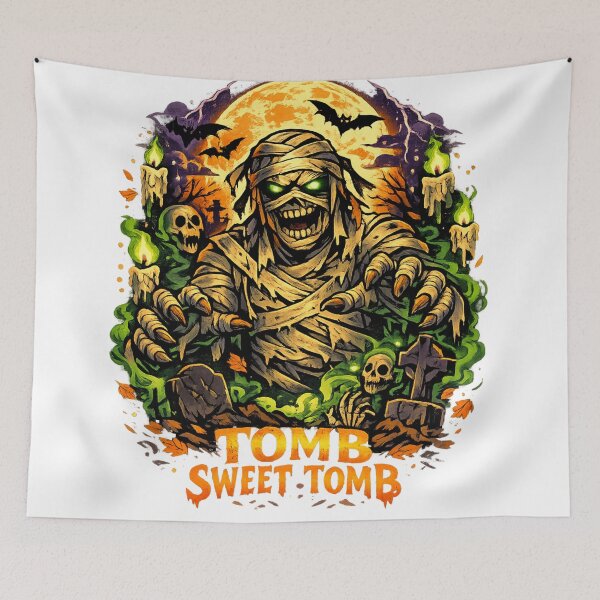 Item preview, Tomb Sweet Tomb – Creepy Mummy Halloween Horror T-Shirt designed and sold by D.Shop.