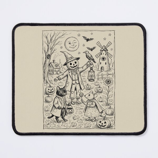 Item preview, Pumpkin Scarecrow Gathering - Whimsical Horror designed and sold by bapupa.