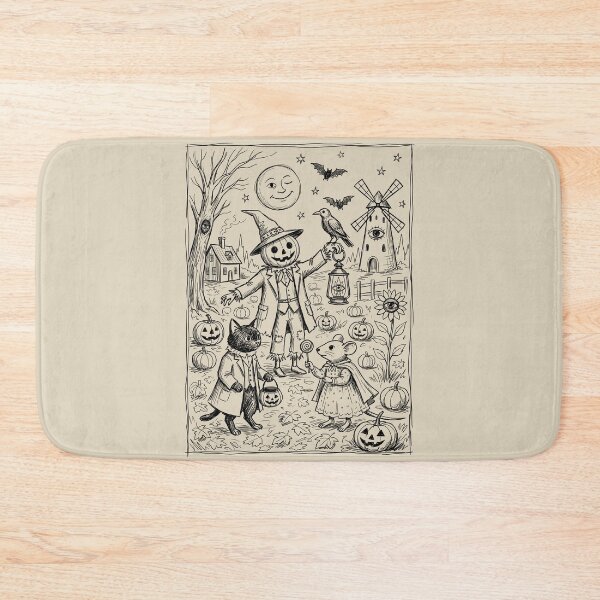 Item preview, Pumpkin Scarecrow Gathering - Whimsical Horror designed and sold by bapupa.