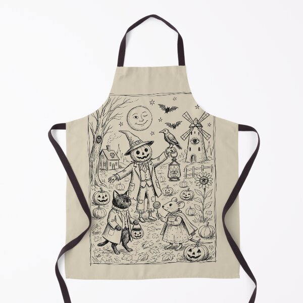 Item preview, Pumpkin Scarecrow Gathering - Whimsical Horror designed and sold by bapupa.