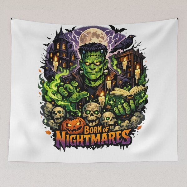 Item preview, Born of Nightmares – Haunted Monster Halloween Horror T-Shirt designed and sold by D.Shop.