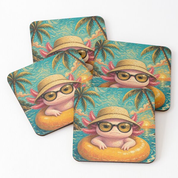 Item preview, Adorable Axolotl Summer Vibes | Funny Tropical Beach Animal designed and sold by merchxwear.