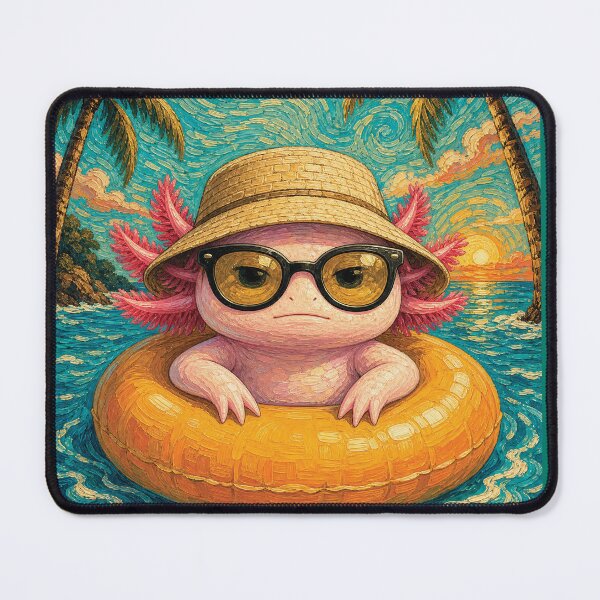 Item preview, Adorable Axolotl Summer Vibes | Funny Tropical Beach Animal designed and sold by merchxwear.