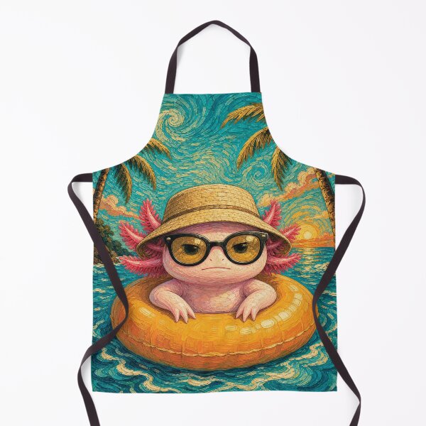 Item preview, Adorable Axolotl Summer Vibes | Funny Tropical Beach Animal designed and sold by merchxwear.