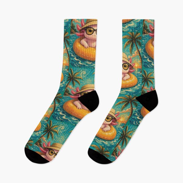 Item preview, Adorable Axolotl Summer Vibes | Funny Tropical Beach Animal designed and sold by merchxwear.
