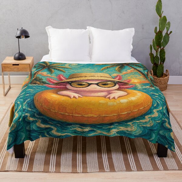 Item preview, Adorable Axolotl Summer Vibes | Funny Tropical Beach Animal designed and sold by merchxwear.