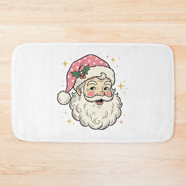 Item preview, Retro Vintage Santa Claus Cute Pink Polka Dot Hat Christmas designed and sold by raedattia.