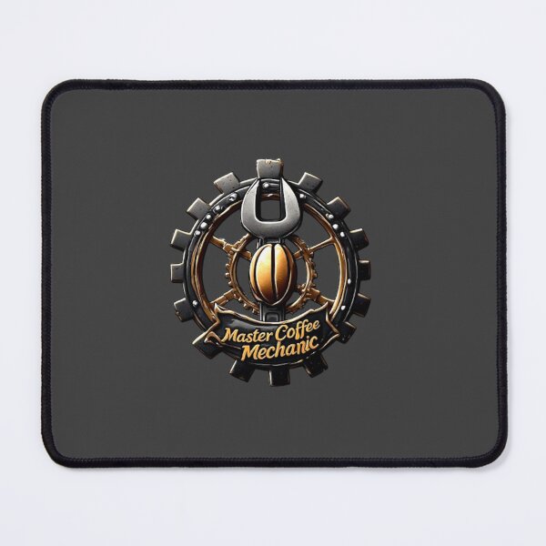 Item preview, Barista Mechanics - Master Coffee Mechanic Gear Badge designed and sold by Shift-Bloom.