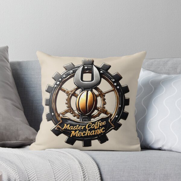 Item preview, Barista Mechanics - Master Coffee Mechanic Gear Badge designed and sold by Shift-Bloom.