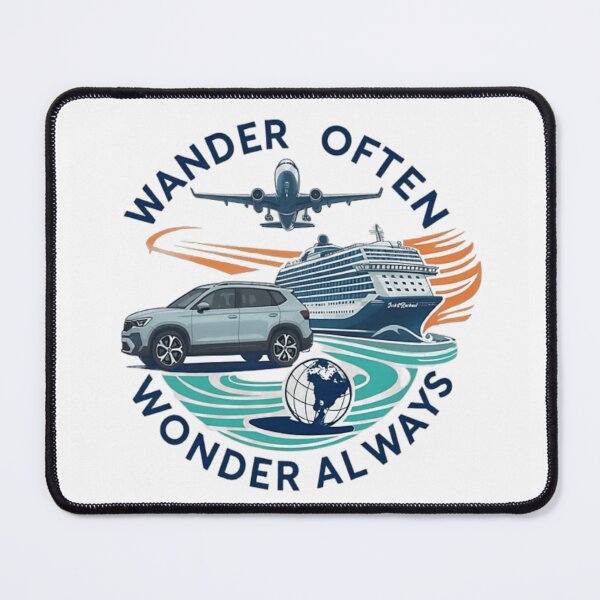 Item preview, Wander Often Wonder Always Travel Adventure Air Land Sea Explorer Inspiration designed and sold by MassonCalepon.