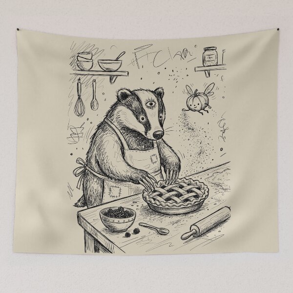 Item preview, Three Eyed Badger of Bramble Cottage - Cottage Magic designed and sold by bapupa.