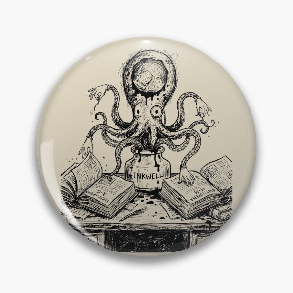 Item preview, Inkwell Octopus of the Mahogany Desk - Dark Academia designed and sold by bapupa.