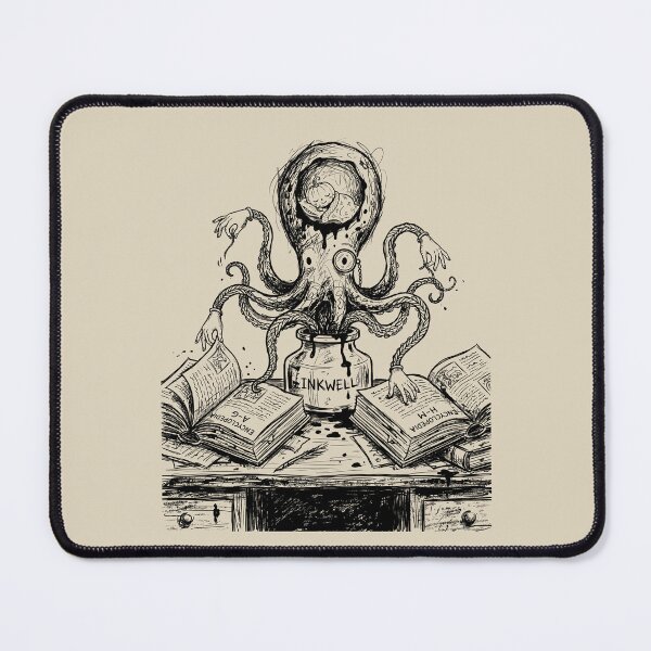Item preview, Inkwell Octopus of the Mahogany Desk - Dark Academia designed and sold by bapupa.