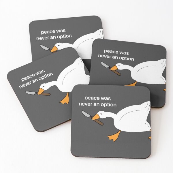 Item preview, Angry Duck Peace Was Never an Option Funny Meme designed and sold by Quote Me Maybe.