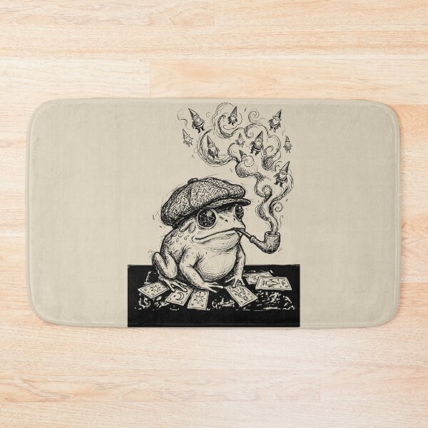 Item preview, Tweed Cap Toad with a Living Pipe - Dark Academia designed and sold by bapupa.