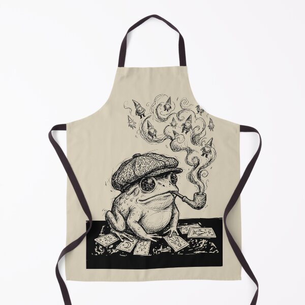 Item preview, Tweed Cap Toad with a Living Pipe - Dark Academia designed and sold by bapupa.